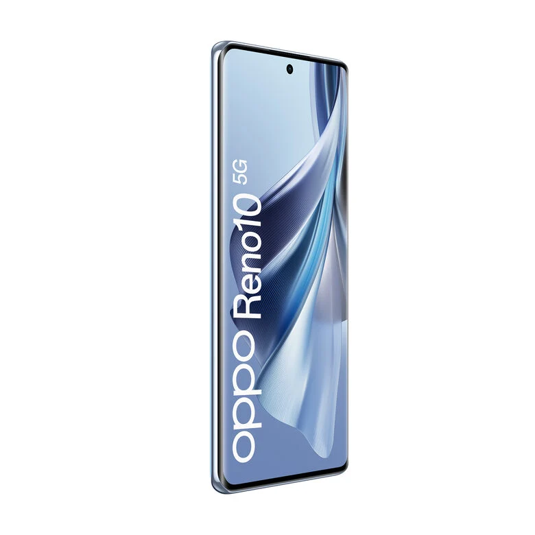 OPPO Reno Smartphone 5G, AI Tripla fotocamera 64+32+8MP, Selfie 32MP, Display 6.7" 120HZ AMOLED, 5000 mAh, RAM 8GB (Esp. fino 16GB) + ROM 256GB, [Versione Italia], Colore Ice Blue
