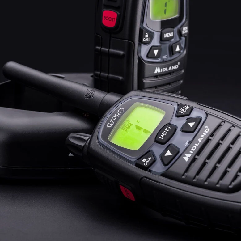 Midland G7 Pro Walkie Talkie ricetrasmittente 69 canali 446.00625 - 446.09375 MHz Nero