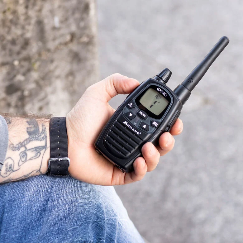 Midland G7 Pro Walkie Talkie ricetrasmittente 69 canali 446.00625 - 446.09375 MHz Nero