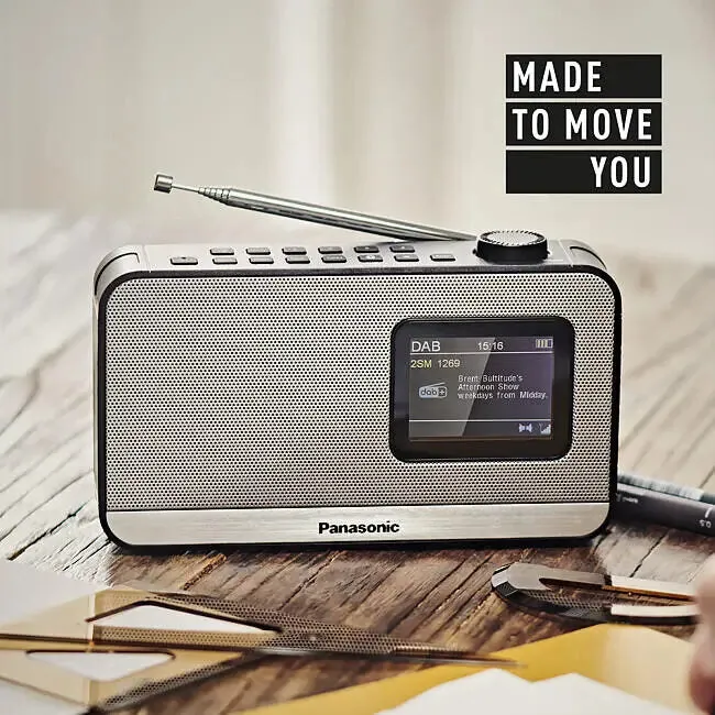 Panasonic RF-D15 Portatile Digitale Nero, Argento
