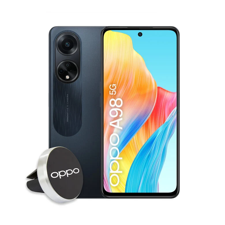OPPO A98 5G Smartphone, AI Tripla fotocamera 64+2+2MP, Selfie 32MP, Display 6.72” 120HZ LDC FHD+, 5000mAh, RAM 8(Esp 4GB/6GB/8GB)+ROM 256GB (esp1TB), IPX4, Supporto Auto [Versione Italia], C
