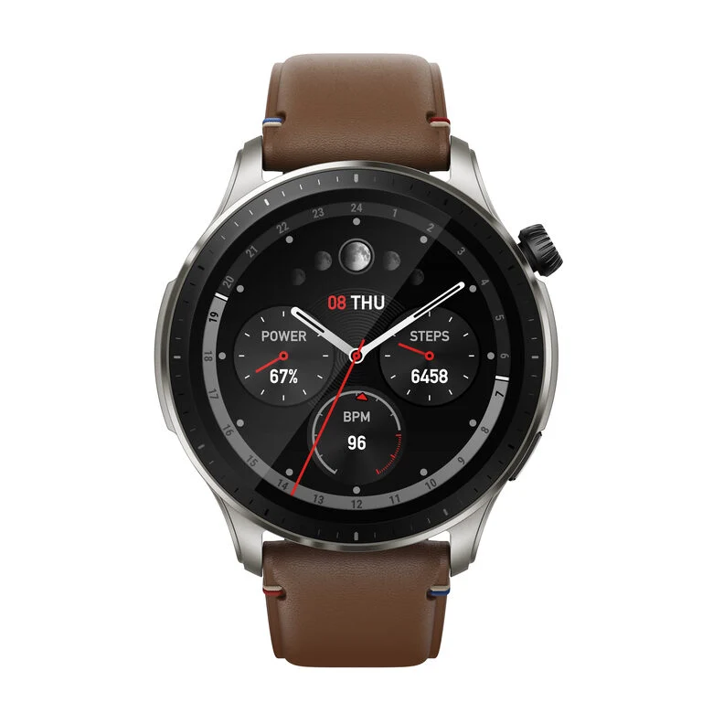 Amazfit GTR 4 Vintage Brown Leather 3,63 cm (1.43") AMOLED 46 mm Marrone GPS (satellitare)