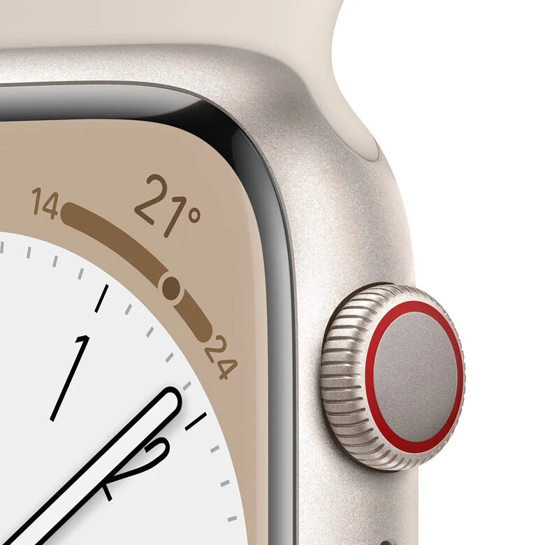 Apple Watch Series 8 GPS + Cellular 41mm Cassa in Alluminio color Galassia con Cinturino Sport Band Galassia - Regular