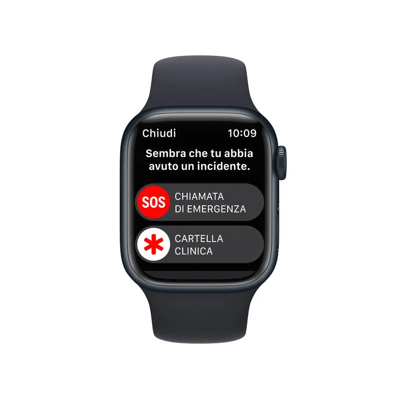 Apple Watch Series 8 GPS + Cellular 41mm Cassa in Alluminio color Mezzanotte con Cinturino Sport Band Mezzanotte - Regular