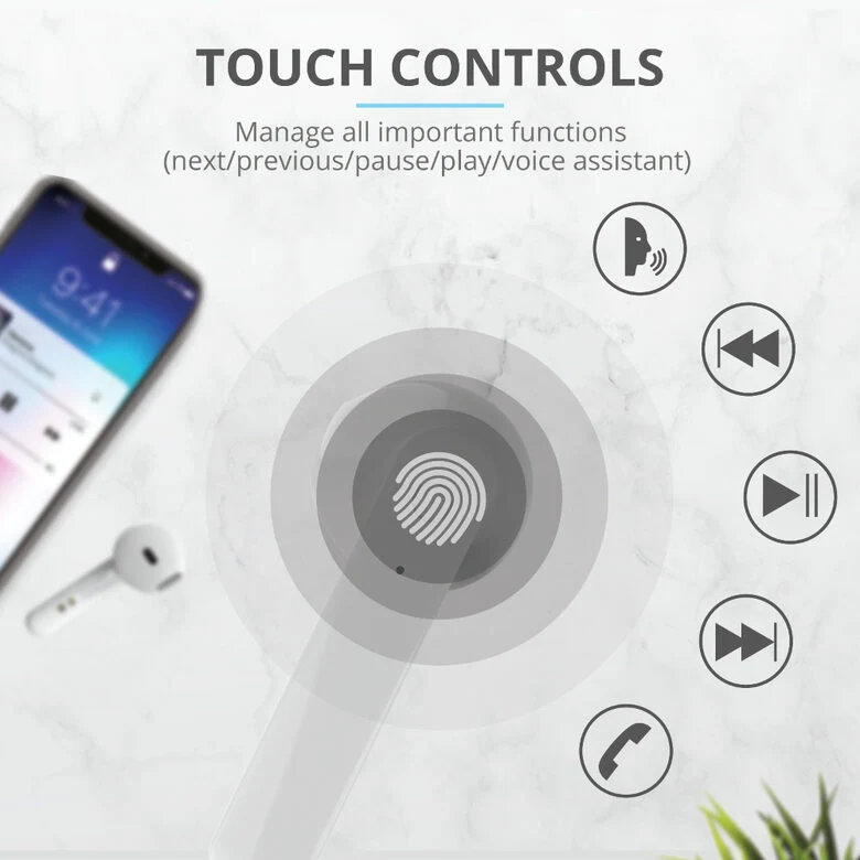 Trust Primo Auricolare Wireless In-ear Musica e Chiamate Bluetooth Bianco