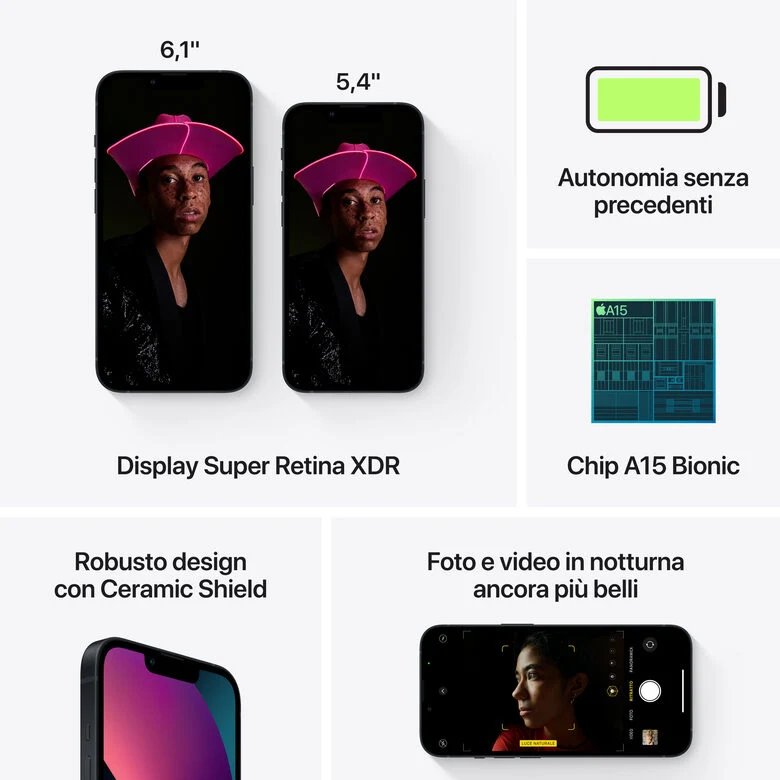 TIM iPhone 13 128GB Mezzanotte