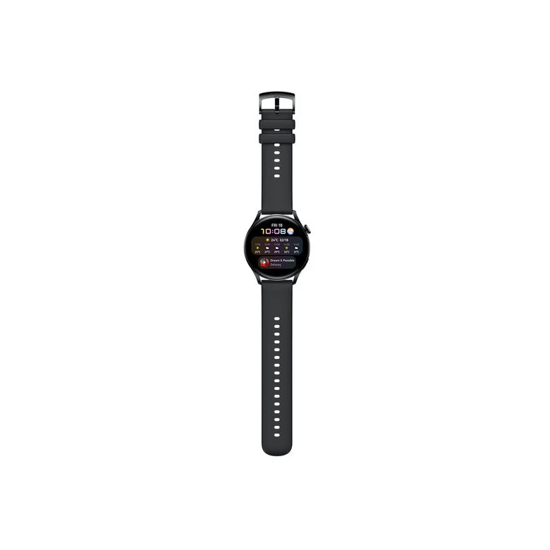 Huawei WATCH 3 L11E, Black, cinturino in fluoroelastomero nero
