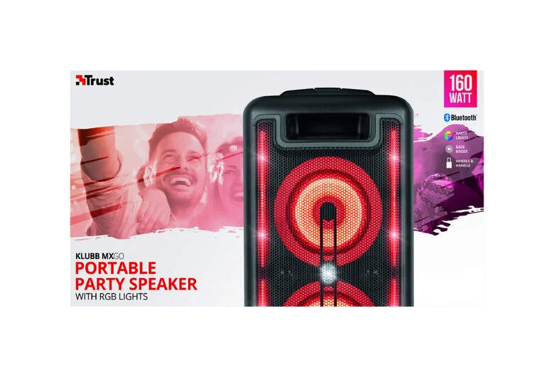 Trust 23492 altoparlante portatile Altoparlante portatile stereo Nero 80 W