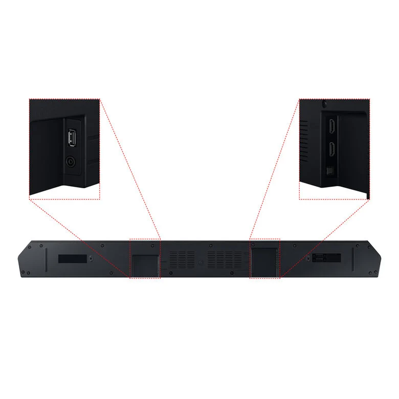 Samsung Soundbar HW-Q600C/ZF Serie Q, 9 speaker, Wireless Dolby Atmos, Audio a 3.1.2 canali, Q-Simphony, Compatibile con Alexa e Google Assistant, Black