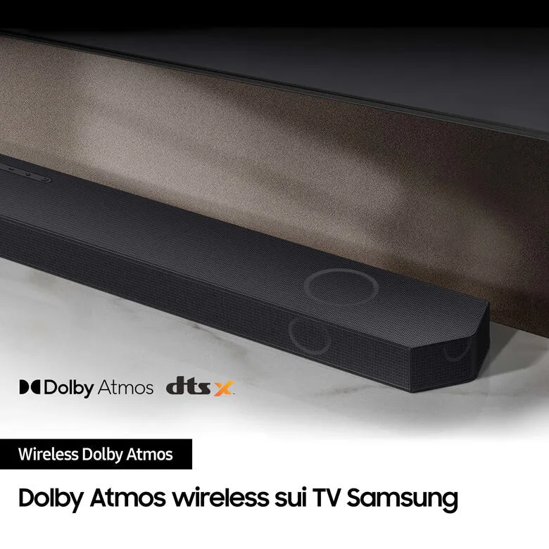 Samsung Soundbar HW-Q990C/ZF Serie Q, 22 speaker, Wireless Dolby Atmos, Audio a 11.1.4 canali, Q-Simphony, Compatibile con Alexa e Google Assistant, Black