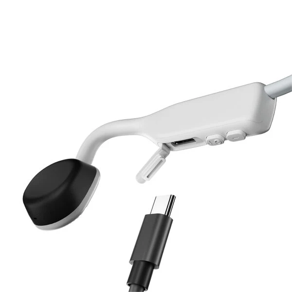 SHOKZ OpenMove Cuffie Wireless A clip Musica e Chiamate USB tipo-C Bluetooth Bianco