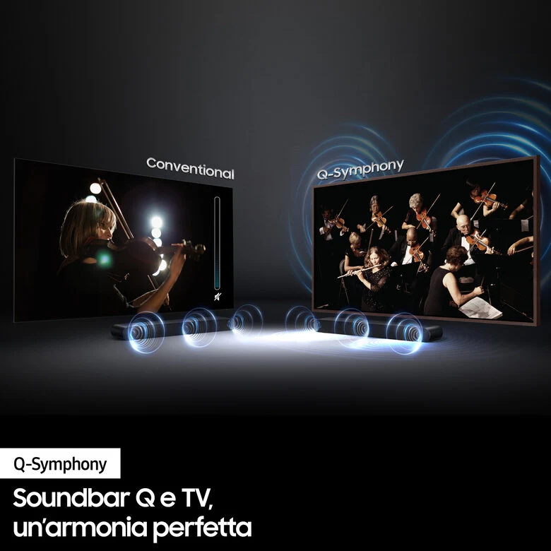 Samsung Soundbar HW-S60B/ZF 5 canali 200W, audio 3D wireless ottimizzato, suono bilanciato e uniforme, music mode