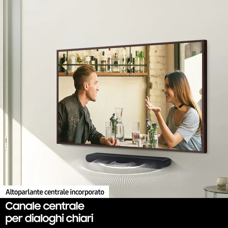 Samsung Soundbar HW-S60B/ZF 5 canali 200W, audio 3D wireless ottimizzato, suono bilanciato e uniforme, music mode