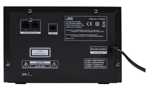 JVC UX-C25DAB set audio da casa Microsistema audio per la casa 14 W Nero