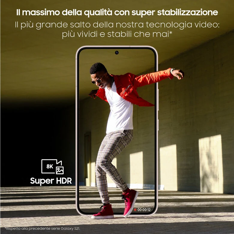 Samsung Galaxy S22 5G Display 6.1'' Dynamic AMOLED 2X, 4 fotocamere, RAM 8 GB, 256 GB, 3.700mAh, Pink Gold