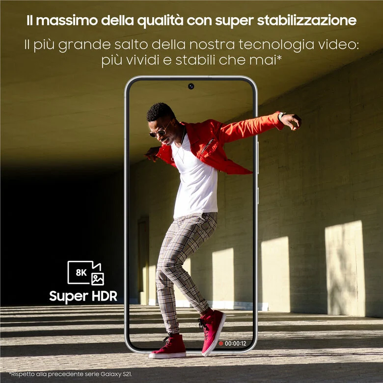 Samsung Galaxy S22+ 5G Display 6.6'' Dynamic AMOLED 2X, 4 fotocamere, RAM 8 GB, 128 GB, 4.500mAh, Phantom White