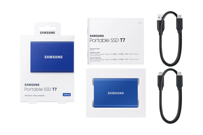 Samsung Portable SSD T7 500 GB Blu