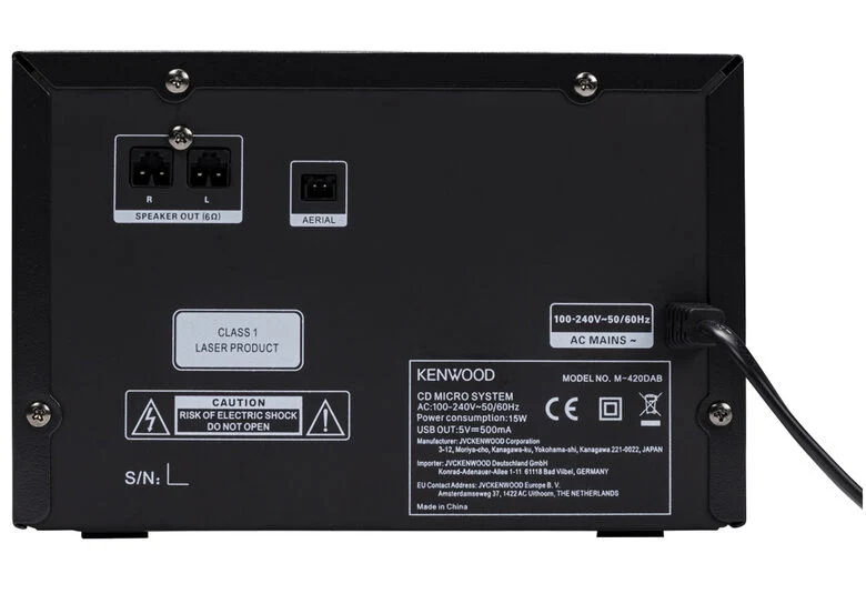 Kenwood Electronics M-420DAB set audio da casa Microsistema audio per la casa 14 W Nero