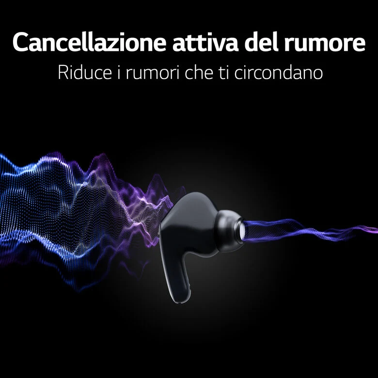LG TONE Free FP5 - Cuffie True Wireless Bluetooth con ANC (Nero)