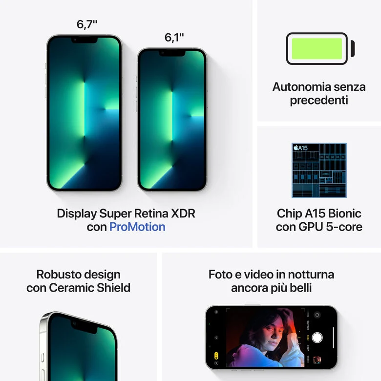 Apple iPhone 13 Pro Max 128GB Argento