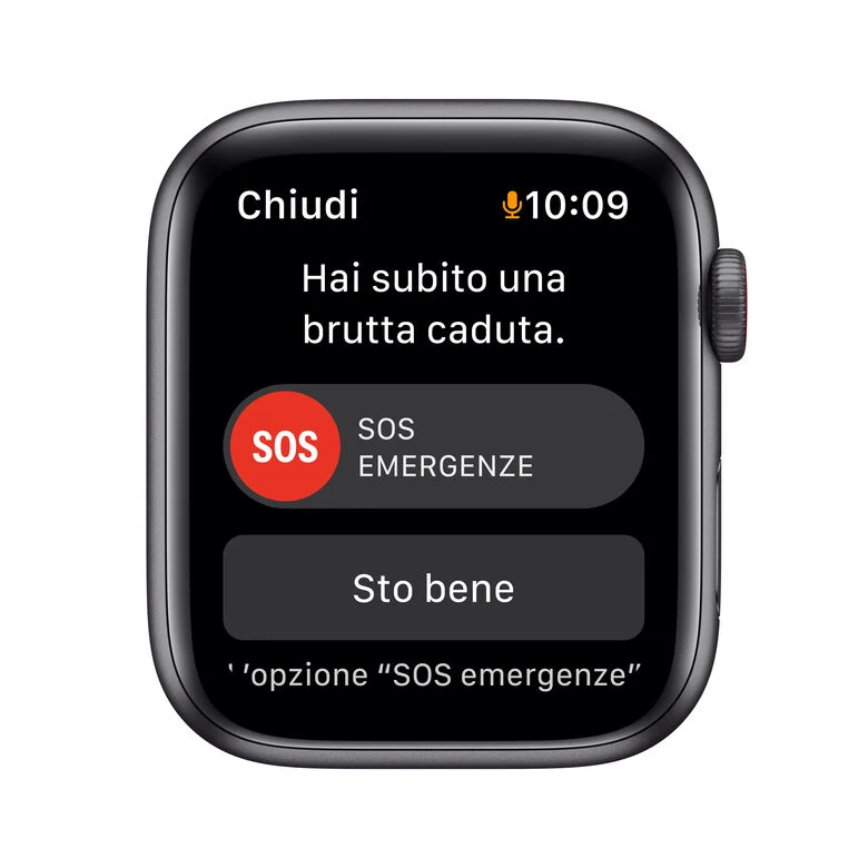 Apple Watch SE GPS + Cellular, 44mm Cassa in Alluminio Grigio scuro con Cinturino Sport Mezzanotte