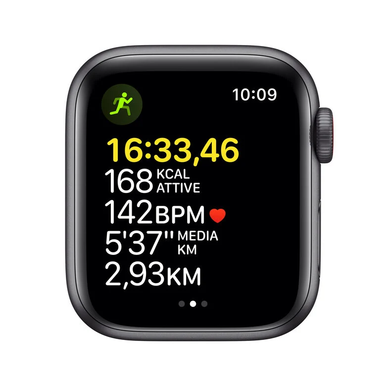Apple Watch SE GPS + Cellular, 40mm Cassa in Alluminio Grigio scuro con Cinturino Sport Mezzanotte