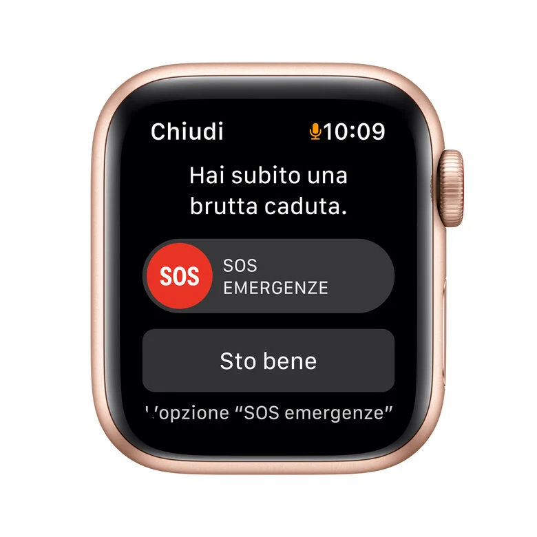 Apple Watch SE GPS + Cellular, 40mm Cassa in Alluminio color Oro con Cinturino Sport Galassia