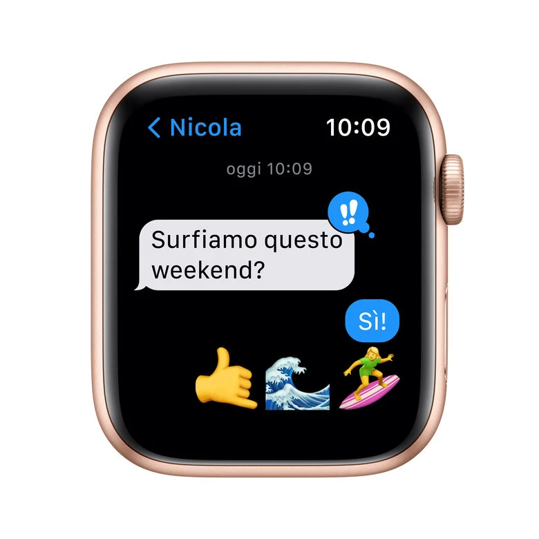 Apple Watch SE GPS, 44mm Cassa in Alluminio color Oro con Cinturino Sport Galassia