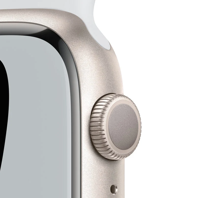 Apple Watch Nike Series 7 GPS, 45mm Cassa in Alluminio Galassia con Cinturino Sport Platino Puro/Nero
