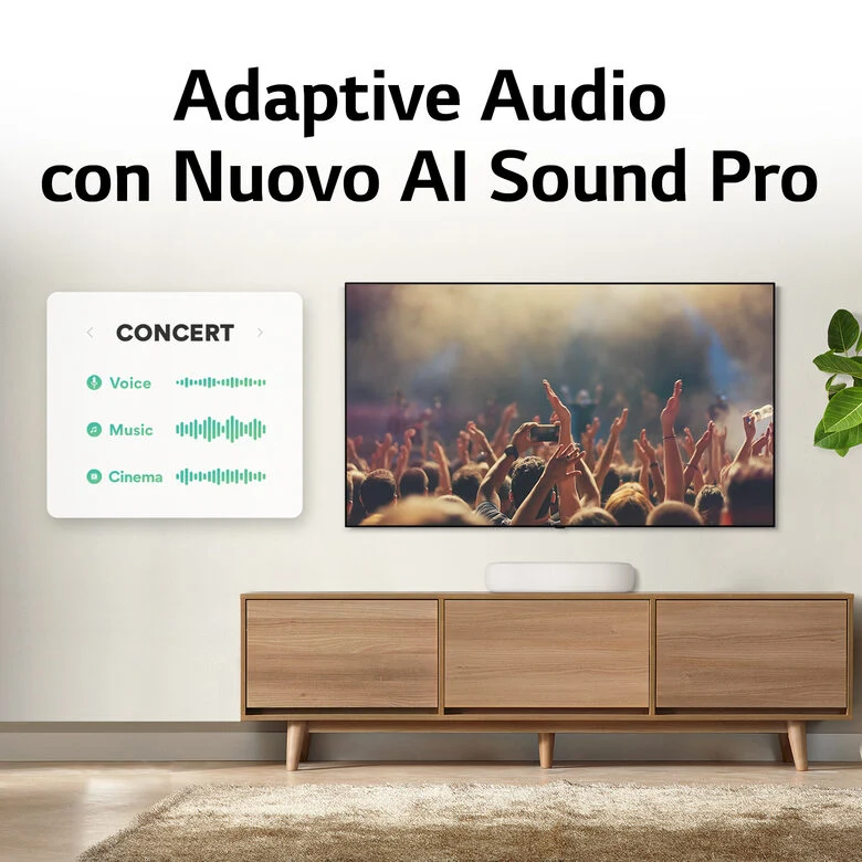 LG Eclair QP5 Soundbar compatta 320W 3.1.2 canali Dolby Atmos DTS:X - Bianca