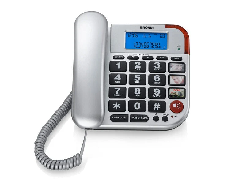 Brondi Bravo 50 Telefono analogico Identificatore di chiamata Argento