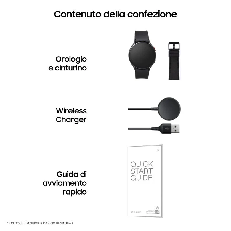 Samsung Galaxy Watch4 44mm Smartwatch Ghiera Touch Alluminio Memoria 16GB Green
