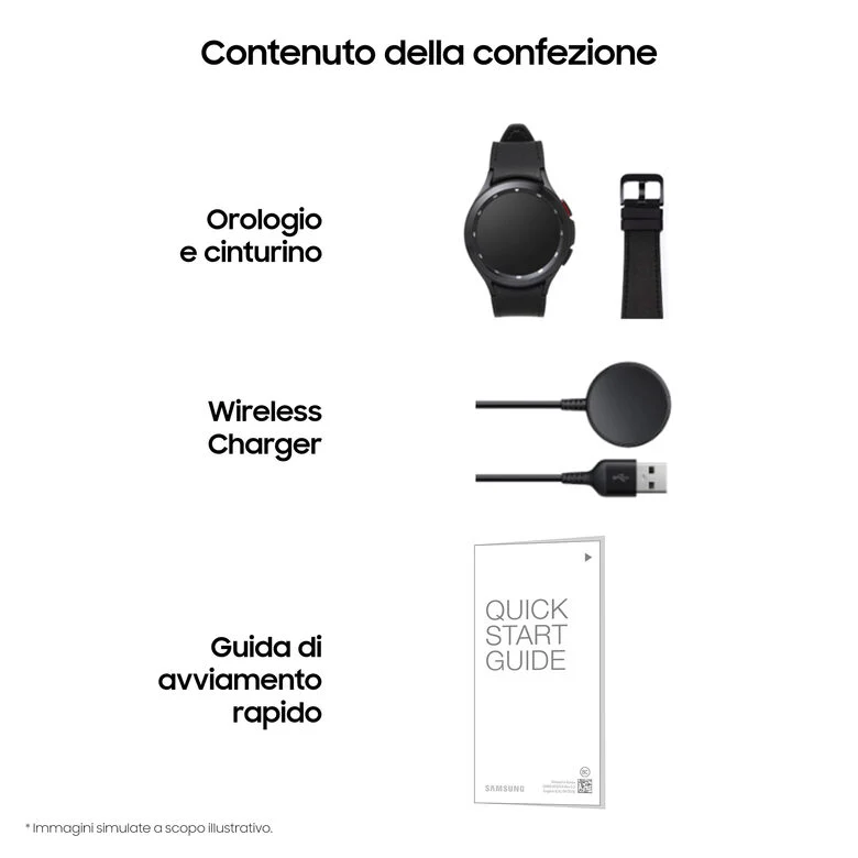 Samsung Galaxy Watch4 Classic Smartwatch Ghiera Interattiva Acciaio Inossidabile 42mm Memoria 16GB Black