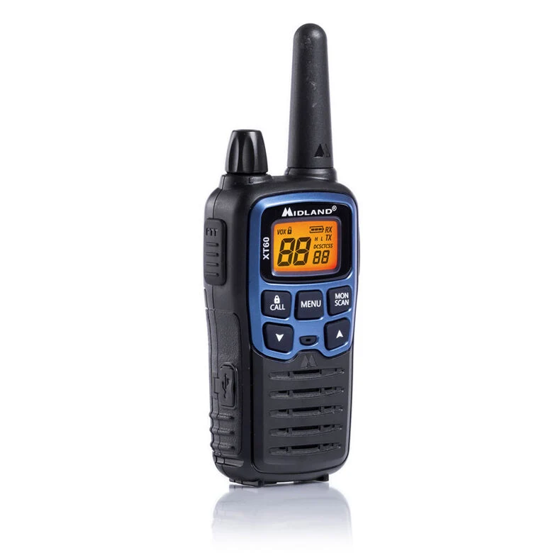 Midland XT60 ricetrasmittente 24 canali 446.00625 - 446.0937 MHz Nero, Blu