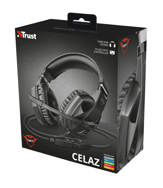 Trust GXT 412 Celaz Auricolare Cablato A Padiglione Giocare Nero