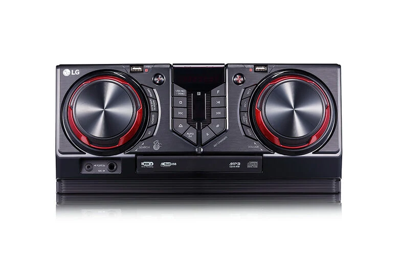 LG CJ65 set audio da casa Mini impianto audio domestico Nero, Rosso