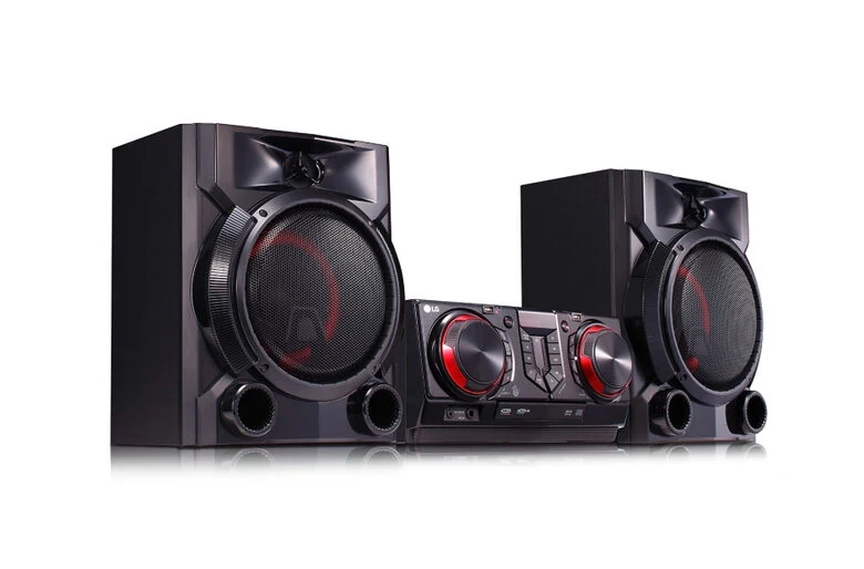 LG CJ65 set audio da casa Mini impianto audio domestico Nero, Rosso