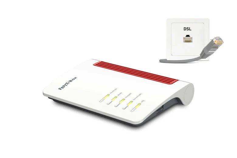 AVM FRITZ!Box 7530 AX router wireless Gigabit Ethernet Dual-band (2.4 GHz/5 GHz) Rosso, Bianco
