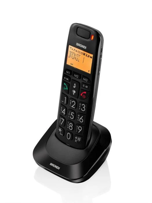 Brondi Bravo Bright Telefono DECT Identificatore di chiamata Nero