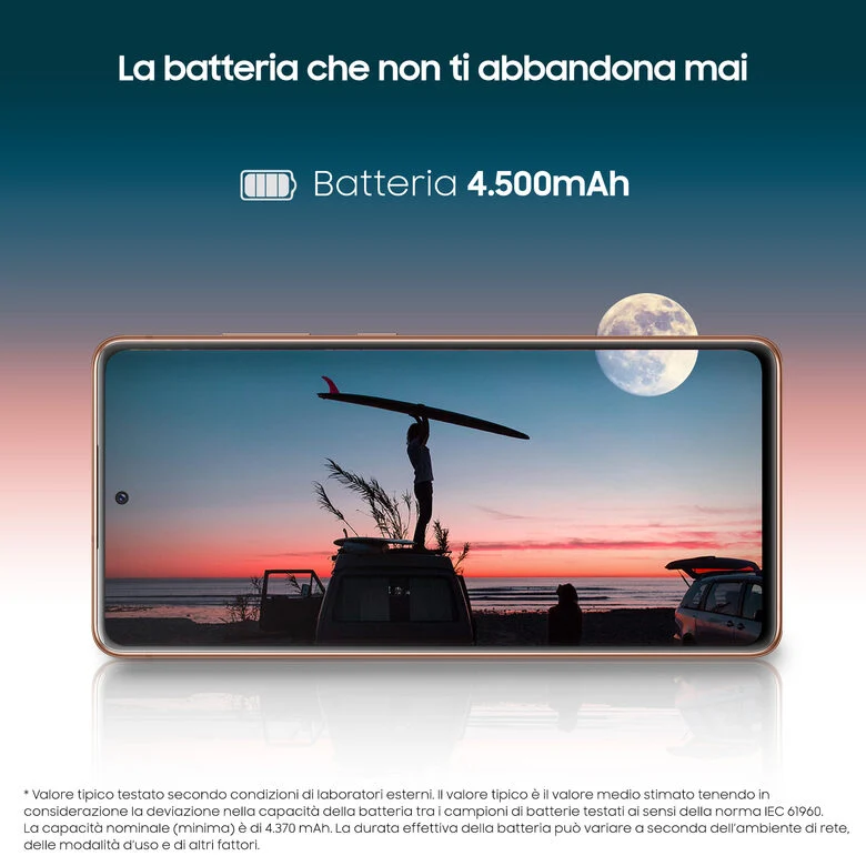 Samsung Galaxy S20 FE 4G, Processore Snapdragon 865, Display 6.5" Super AMOLED, 3 fotocamere posteriori, 128 GB Espandibili, RAM 6GB, Batteria 4.500mAh, Hybrid SIM, Cloud Orange