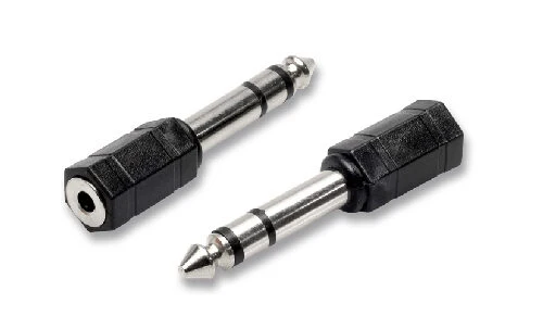 nuovaVideosuono 2/06 adattatore per inversione del genere dei cavi Jack 6.35mm Jack 3.5mm Nero, Cromo