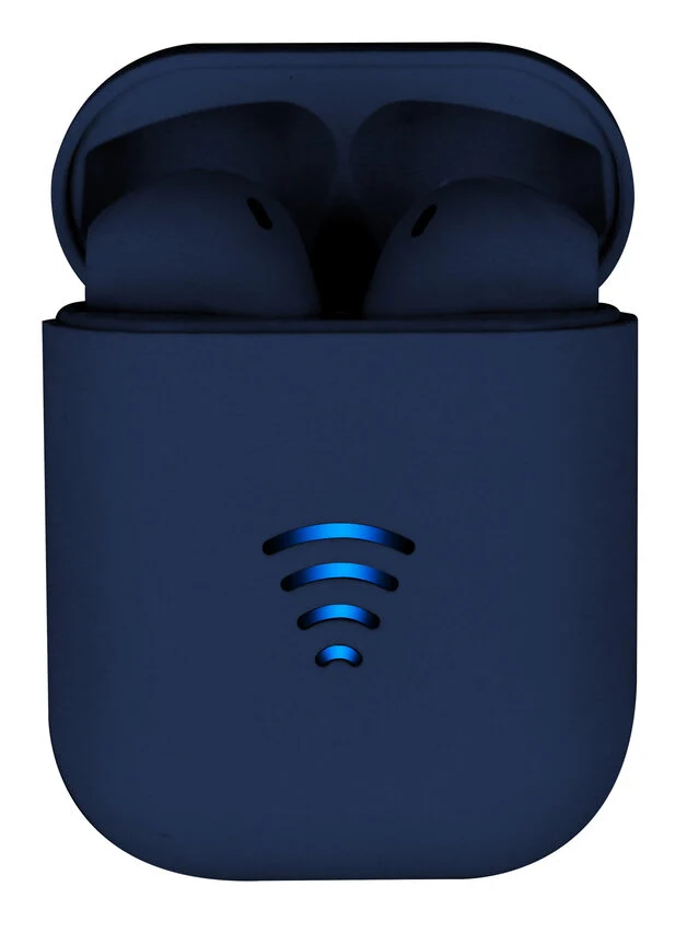 Area Stone C100+ - Auricolari a capsula con custodia di ricarica + Base di ricarica wireless, Blu