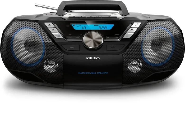 Philips AZB798T/12 impianto stereo portatile Analogico e digitale 12 W Nero