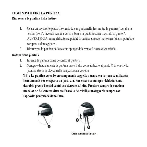 New Majestic PNT-508 Ago per piatto audio