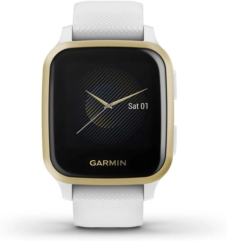 Garmin Venu SQ 3,3 cm (1.3") LCD 40 mm Digitale 240 x 240 Pixel Touch screen Oro, Bianco GPS (satellitare)