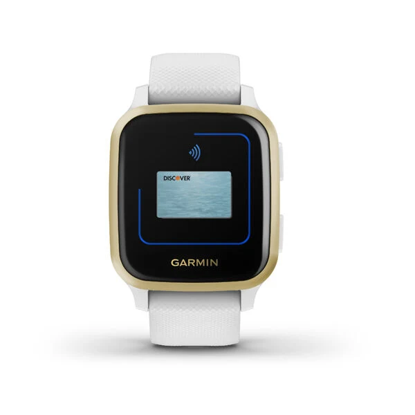 Garmin Venu SQ 3,3 cm (1.3") LCD 40 mm Digitale 240 x 240 Pixel Touch screen Oro, Bianco GPS (satellitare)
