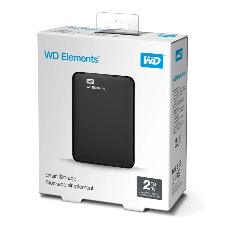 Western Digital Elements Portable disco rigido esterno 2 TB 5400 Giri/min 2.5" Micro-USB B 3.2 Gen 1 (3.1 Gen 1) Nero