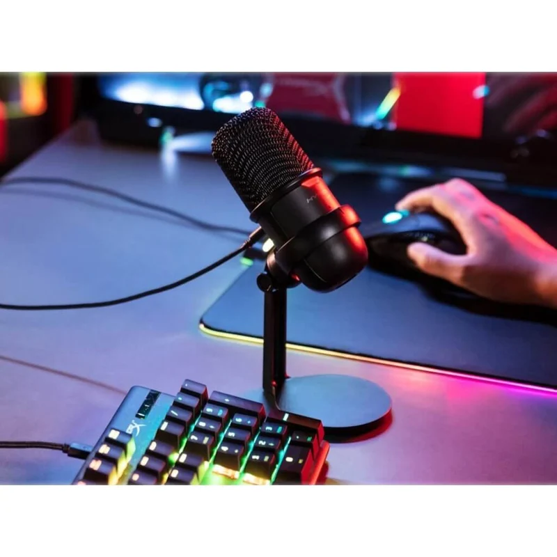 HyperX Micrófono Alámbrico de Condensador para Streaming SoloCast, 4P5P8AA