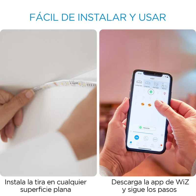 Wiz Extensión de Tira Inteligente de Luz LED Wi-Fi Multicolor, 1 Metro