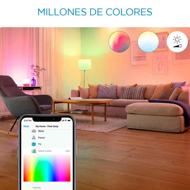 Wiz Extensión de Tira Inteligente de Luz LED Wi-Fi Multicolor, 1 Metro